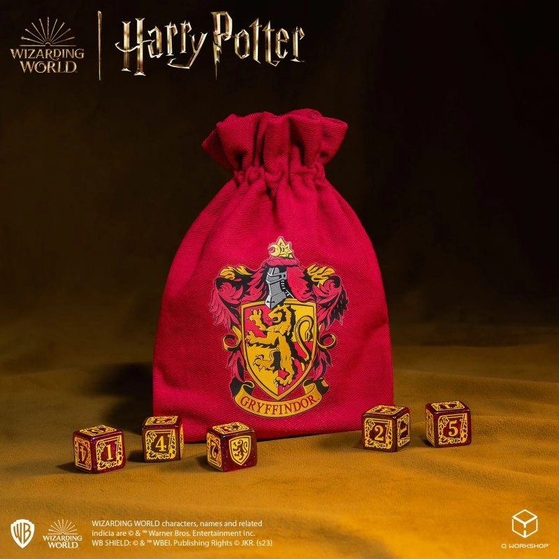Набір кубиків з мішечком Harry Potter. Gryffindor Dice & Pouch - 3 - KUBIX 
