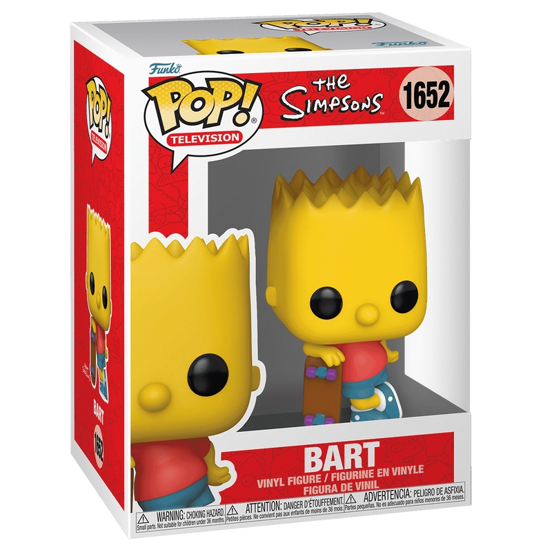 Игровая фигурка FUNKO POP! Барт на скейтборде (Bart with Skateboard) Симпсоны #1652, бренду Funko - KUBIX