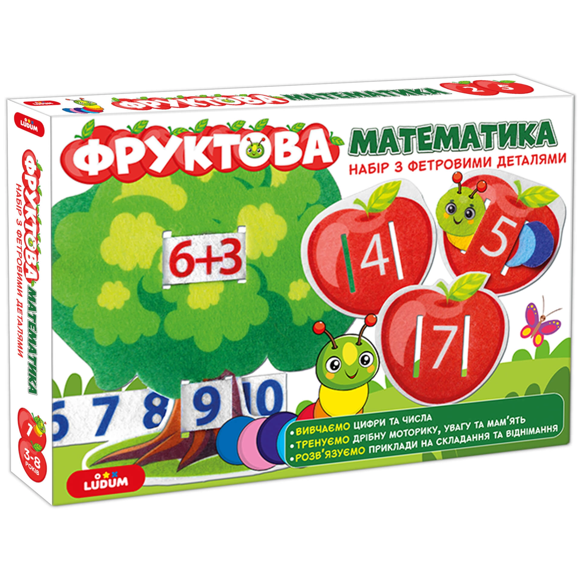 Настільна гра Фруктова математика, бренду Ludum (Magdum), для 1-1 гравців - KUBIX
