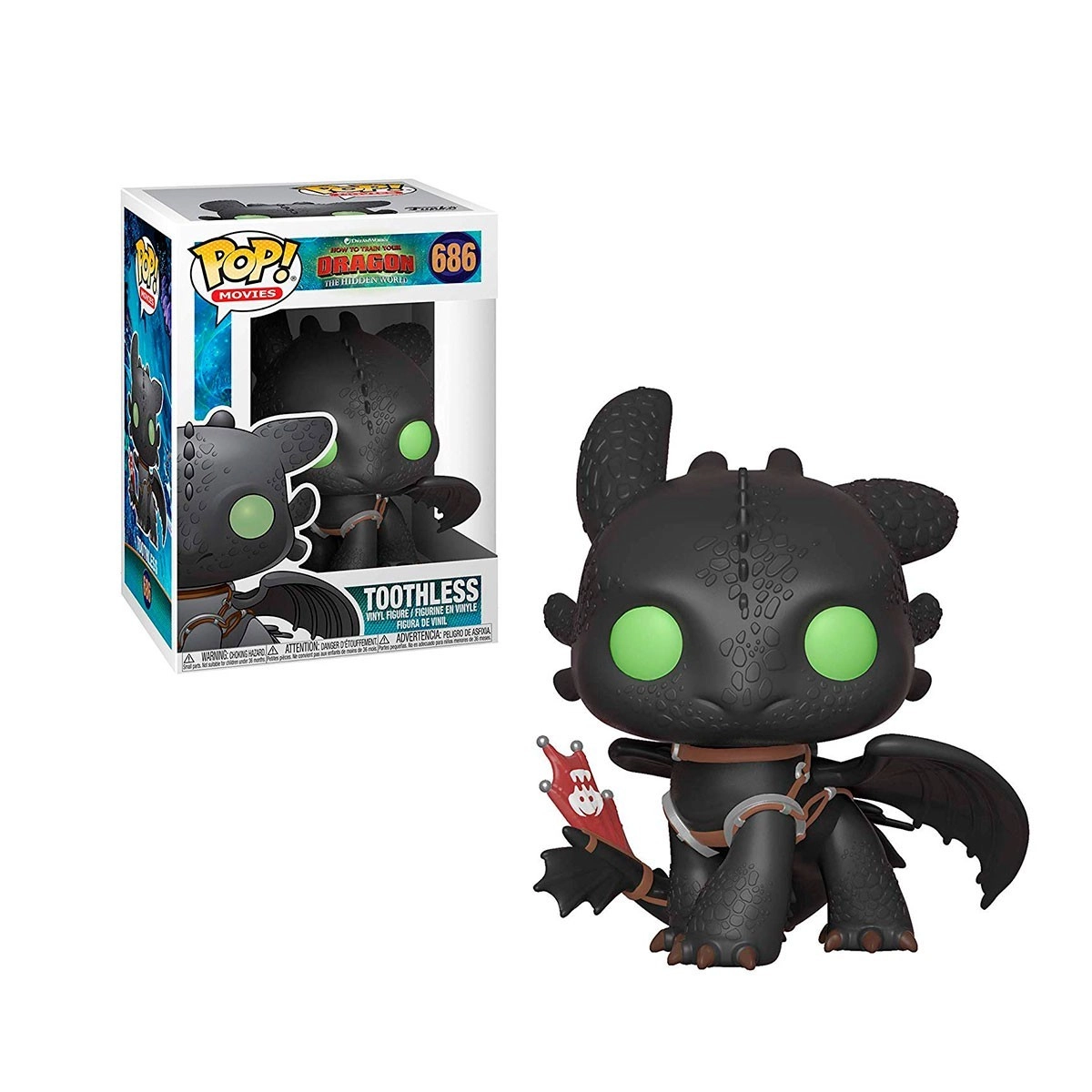 Игровая фигурка FUNKO POP! БЕЗЗУБИК (Toothless) How to train your dragon #686, бренду Funko - 2 - KUBIX 