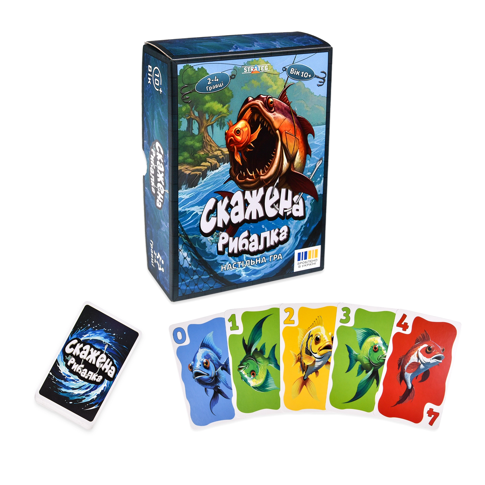Настольная игра Бешеная рыбалка, бренду Strateg, для 2-4 гравців - 2 - KUBIX 