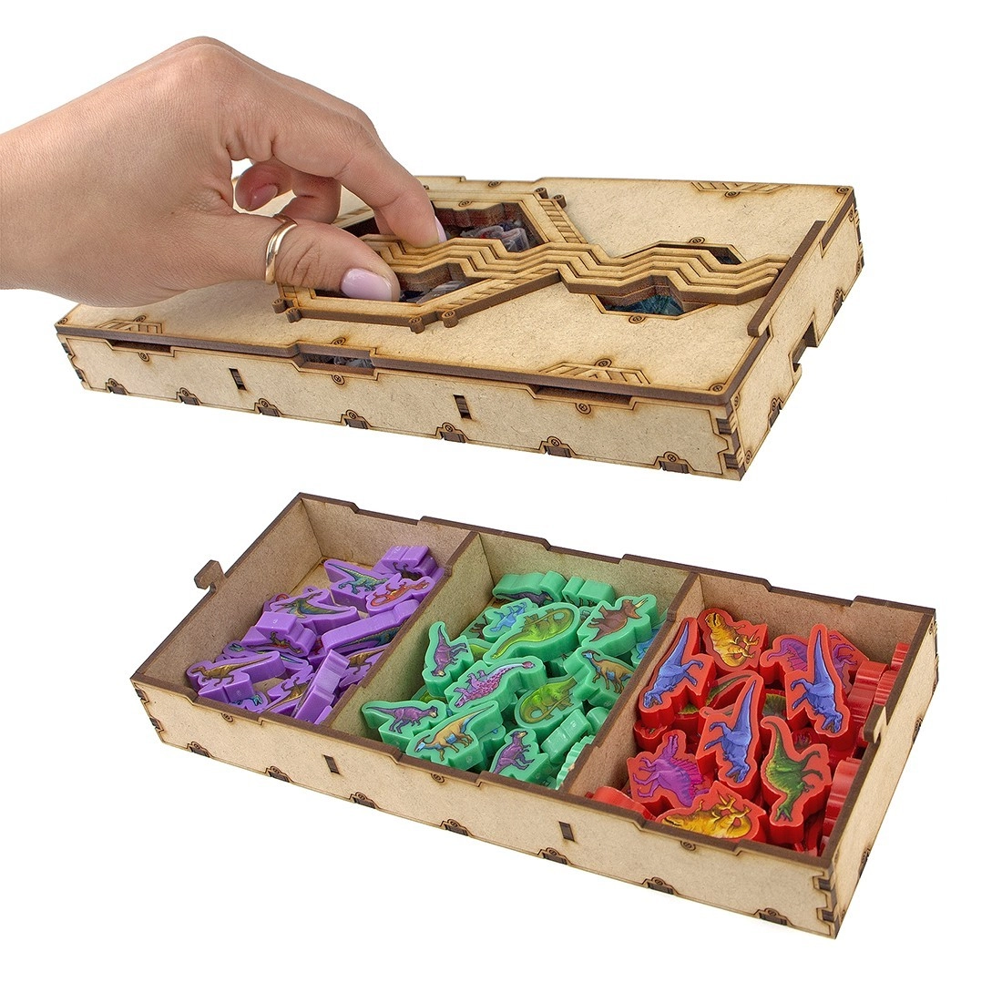 Органайзер для настольной игры Мир Динозавров (Organizer for boardgame Dinosaur World), бренду Tower Rex - 6 - KUBIX 
