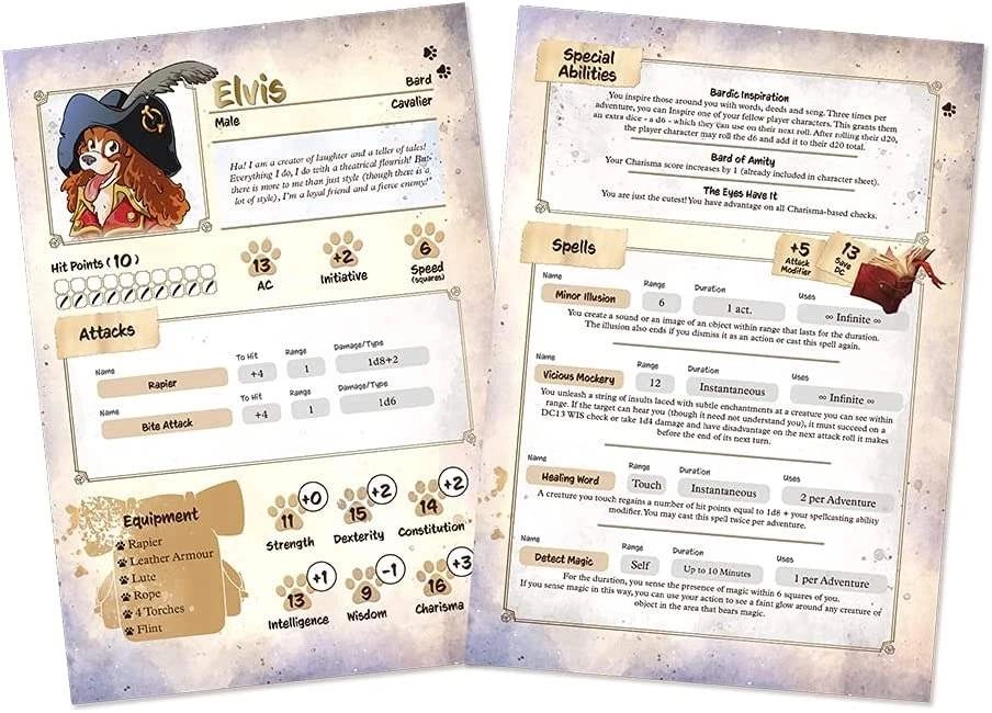 Настольная игра Animal Adventures RPG Starter Set (EN), бренду Steamforged Games Ltd., для 2-9 гравців, час гри < 60мин. - 9 - KUBIX 