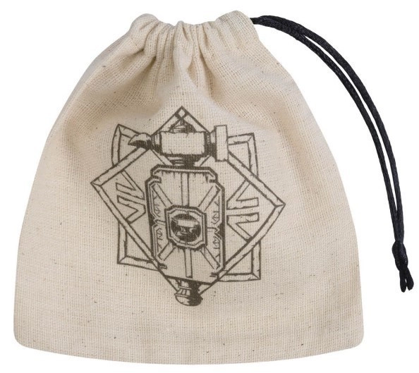 Мешочек Dwarven Beige & black Basic Dice Bag, бренду Q-Workshop - KUBIX