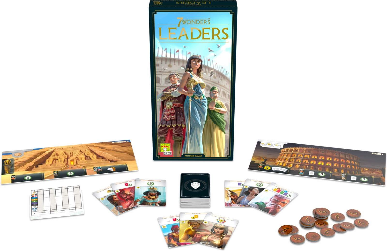Настольная игра 7 Wonders 2nd edition: Leaders (EN), бренду Asmodee, для 3-7 гравців, час гри < 60мин. - 2 - KUBIX 