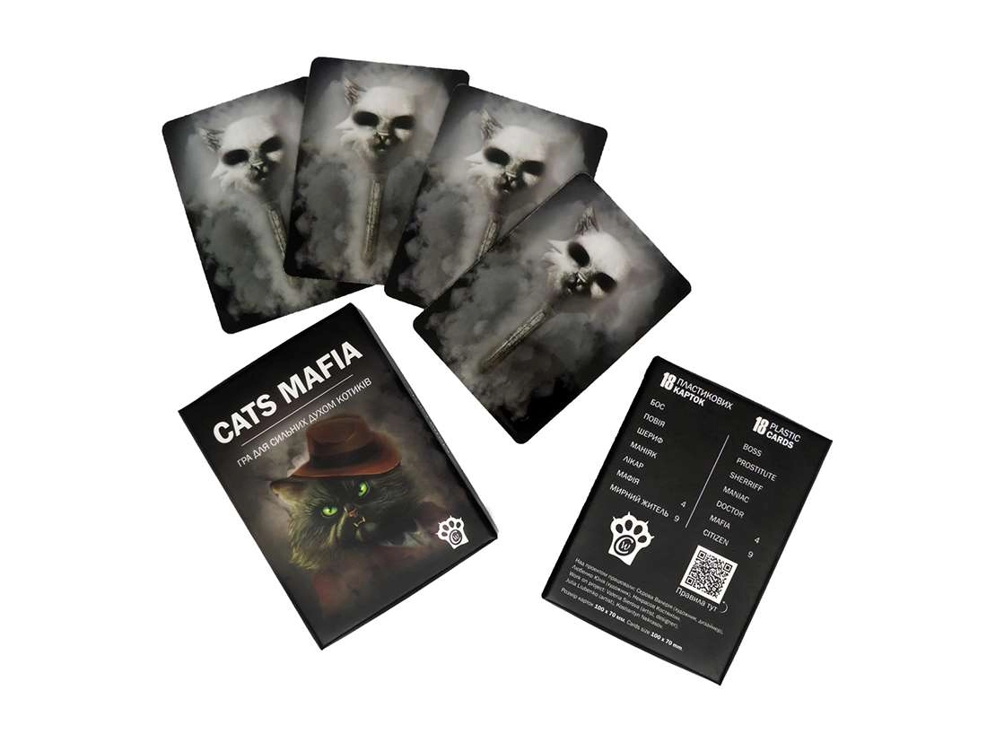 Настольная игра Котомафия (Cats Mafia), бренду Woodcat, для 6-12 гравців, час гри < 30мин. - 3 - KUBIX 