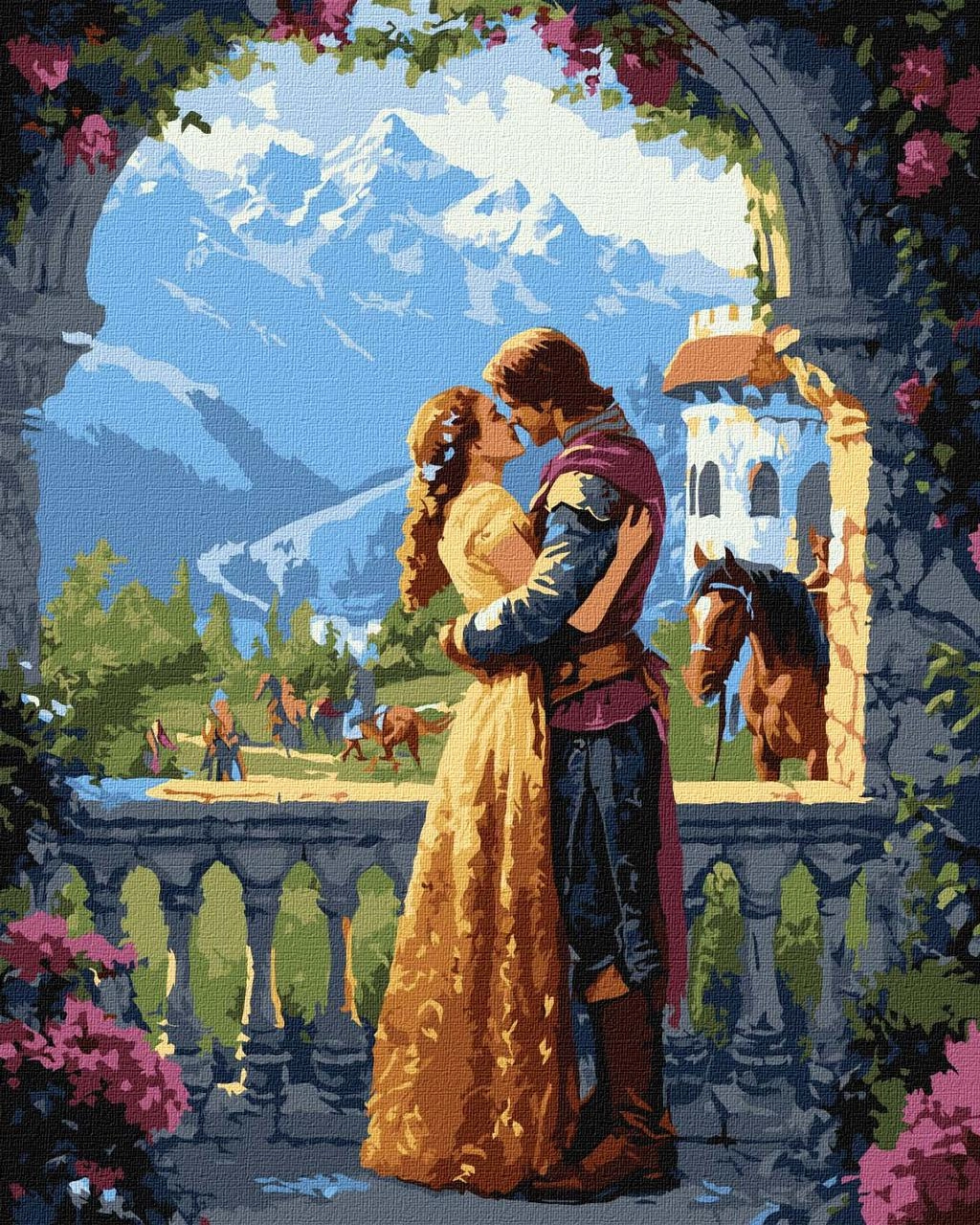 Картина по номерам Принцеса та Лицар (40х50 см), бренду Ідейка - KUBIX