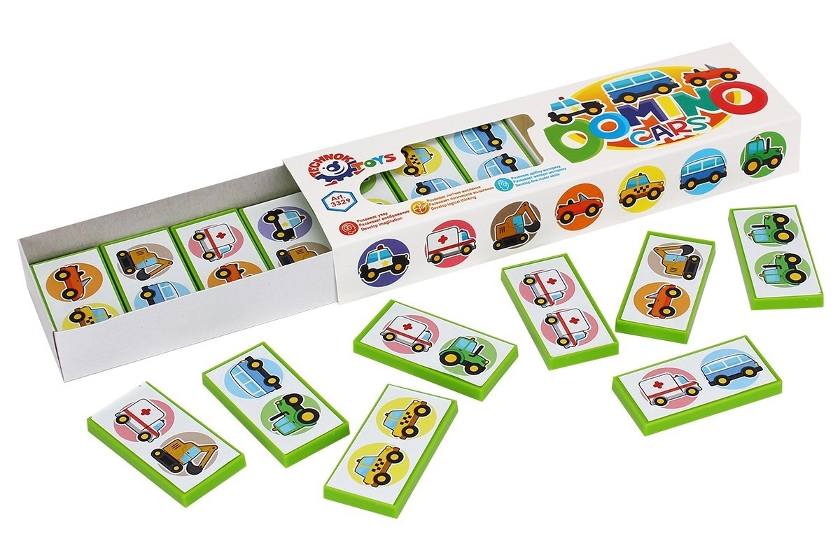 Настольная игра Домино "Авто", бренду TechnoK, для 2-4 гравців - 2 - KUBIX 