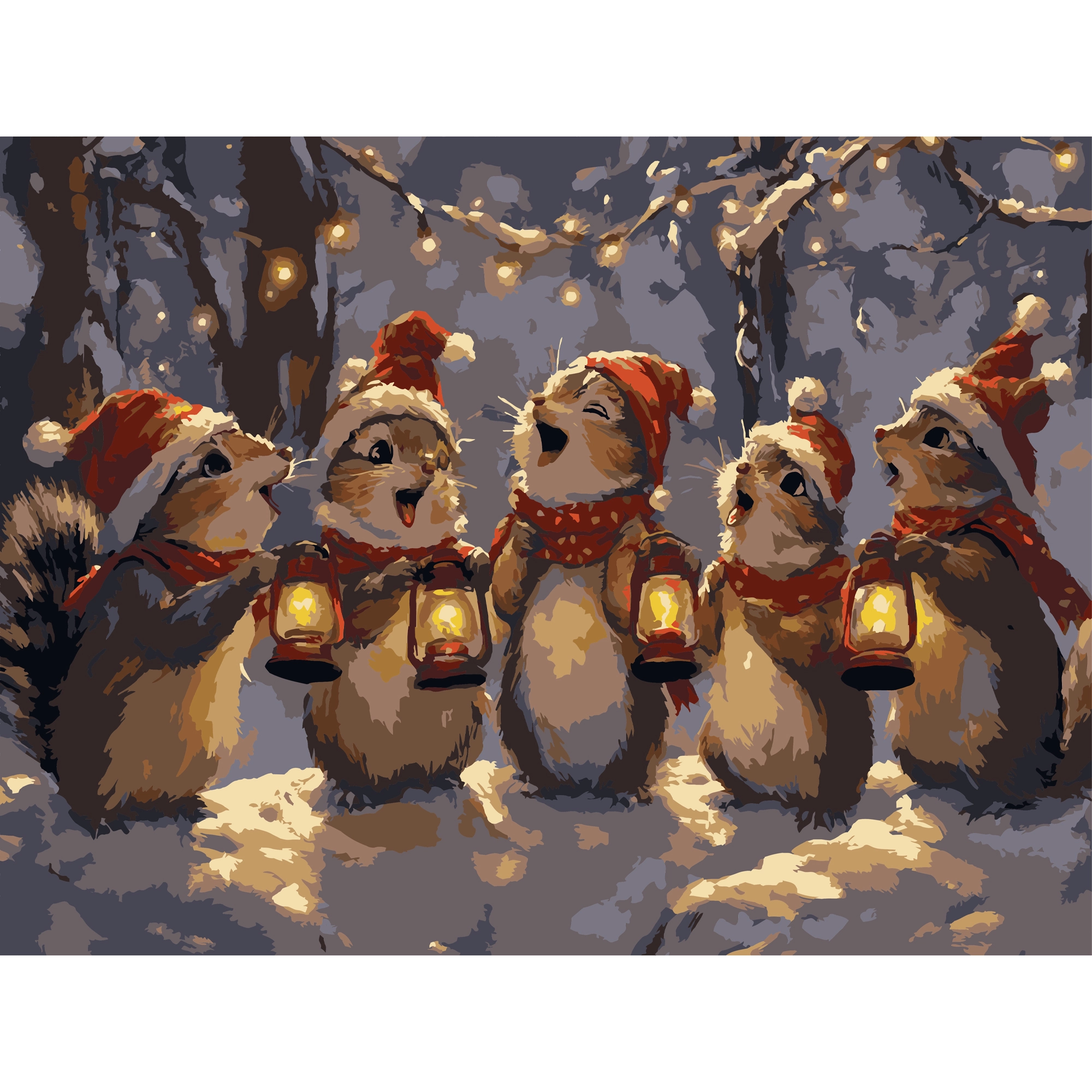 Картина за номерами Хор білок (30х40 см), бренду Strateg - KUBIX