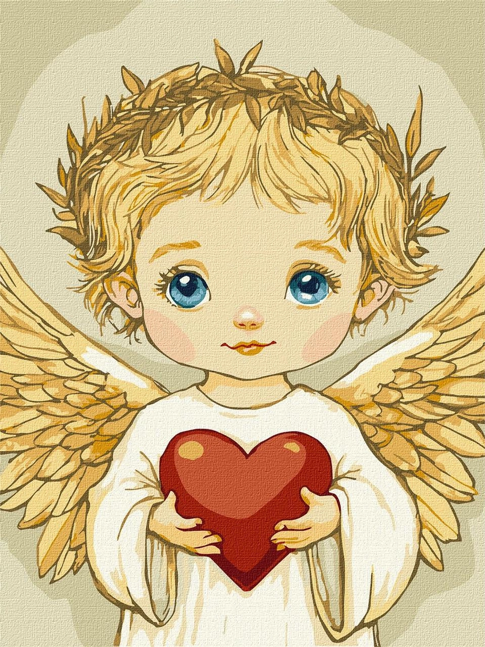 Картина по номерам Ангельское сердце (30х40 см), бренду Идейка - KUBIX