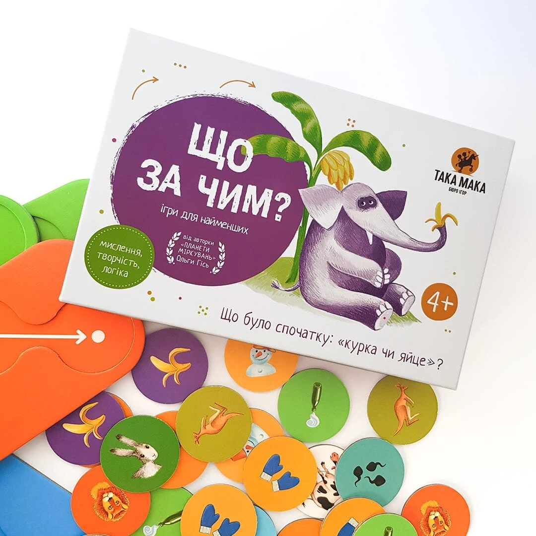 Настільна гра Що за чим?, бренду Така Мака, для 1-12 гравців, час гри < 30мин. - 2 - KUBIX 