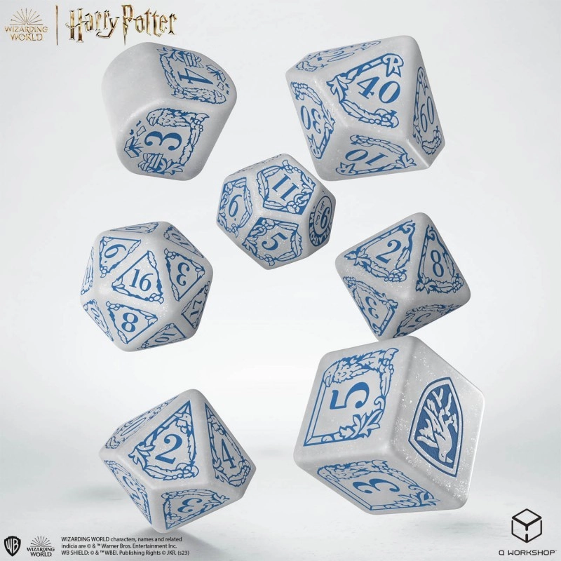 Набор кубиков Harry Potter. Ravenclaw Modern Dice Set - White - KUBIX