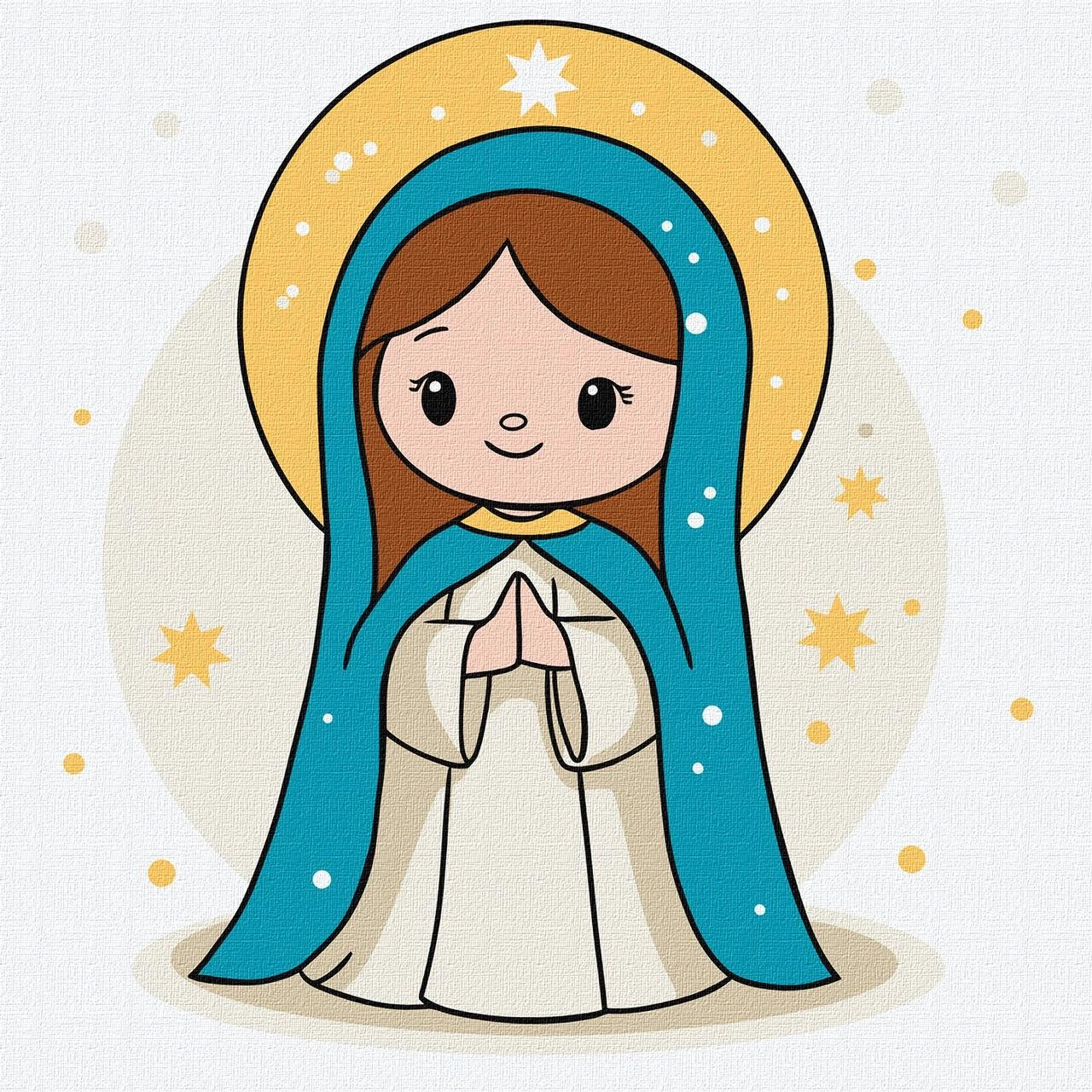 Картина по номерам Милосердие и нежность (25х25 см), бренду Идейка - KUBIX