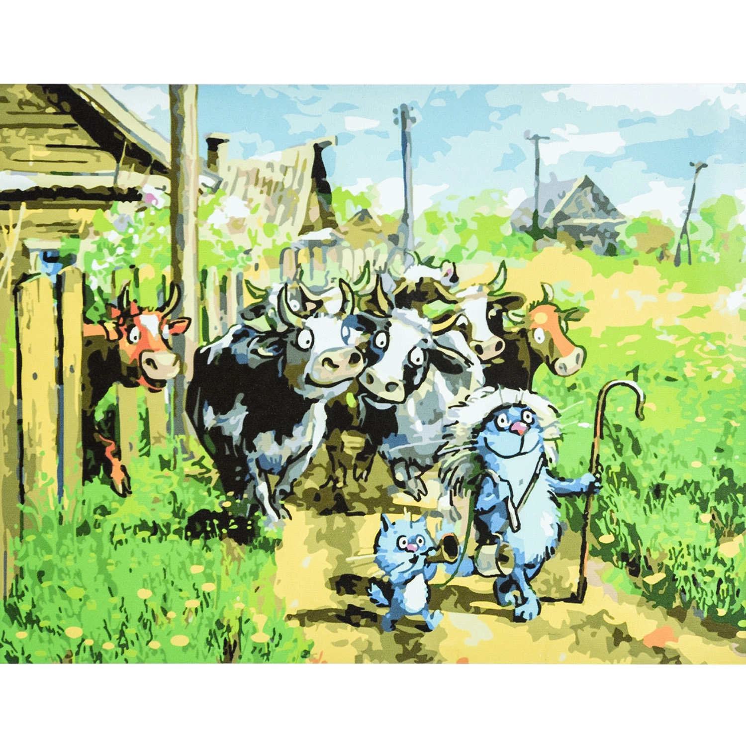 Картина за номерами Котики-пастушки (30х40 см), бренду Strateg - KUBIX