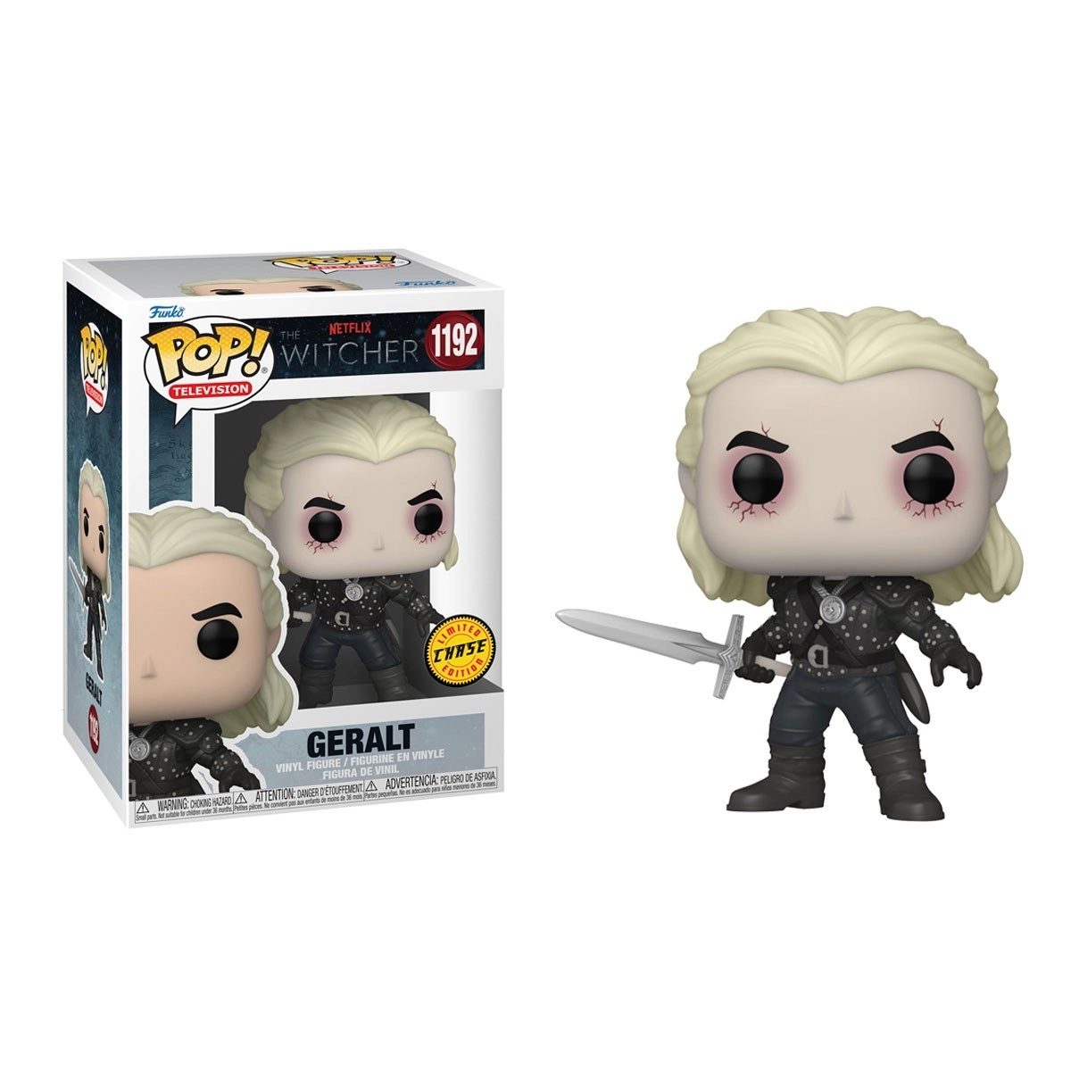 Игровая фигурка FUNKO POP! ГЕРАЛЬТ (Geralt) Witcher: #1192, бренду Funko - 4 - KUBIX 