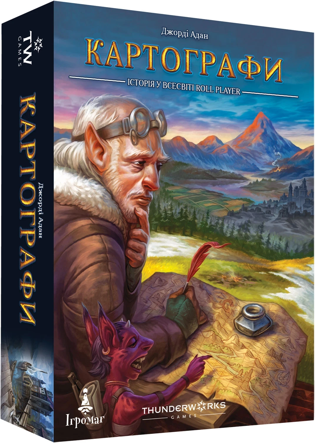 Настільна гра Картографи: Розповідь Рольового Гравця (Cartographers: A Roll Player Tale), бренду Ігромаг, для 1-12 гравців, час гри < 30хв. - KUBIX
