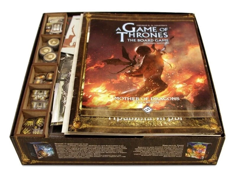  Органайзер для настільної гри Гра Престолів + Мати драконів (Organizer for boardgame A Game of Thrones + Mother of Dragons), бренду Tower Rex - KUBIX
