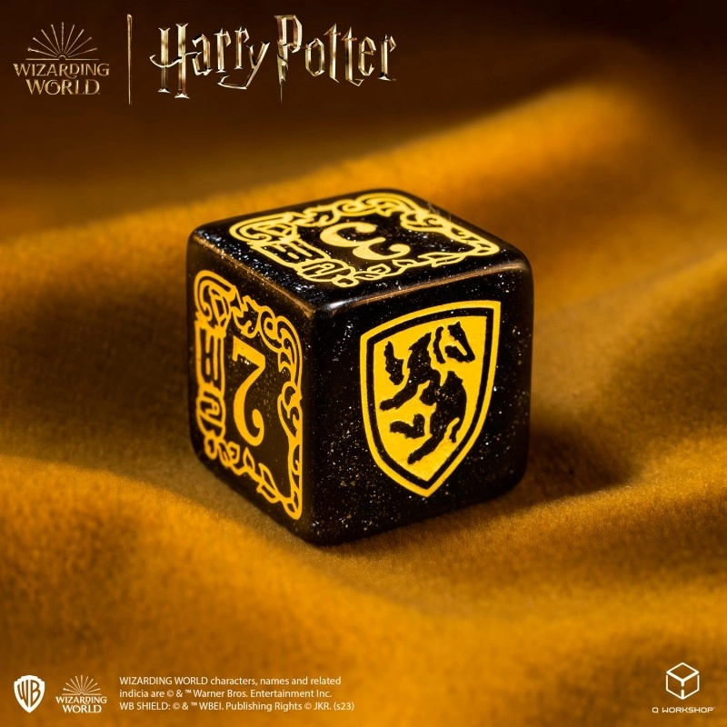 Набор кубиков Harry Potter. Hufflepuff Modern Dice Set - Black - 5 - KUBIX 