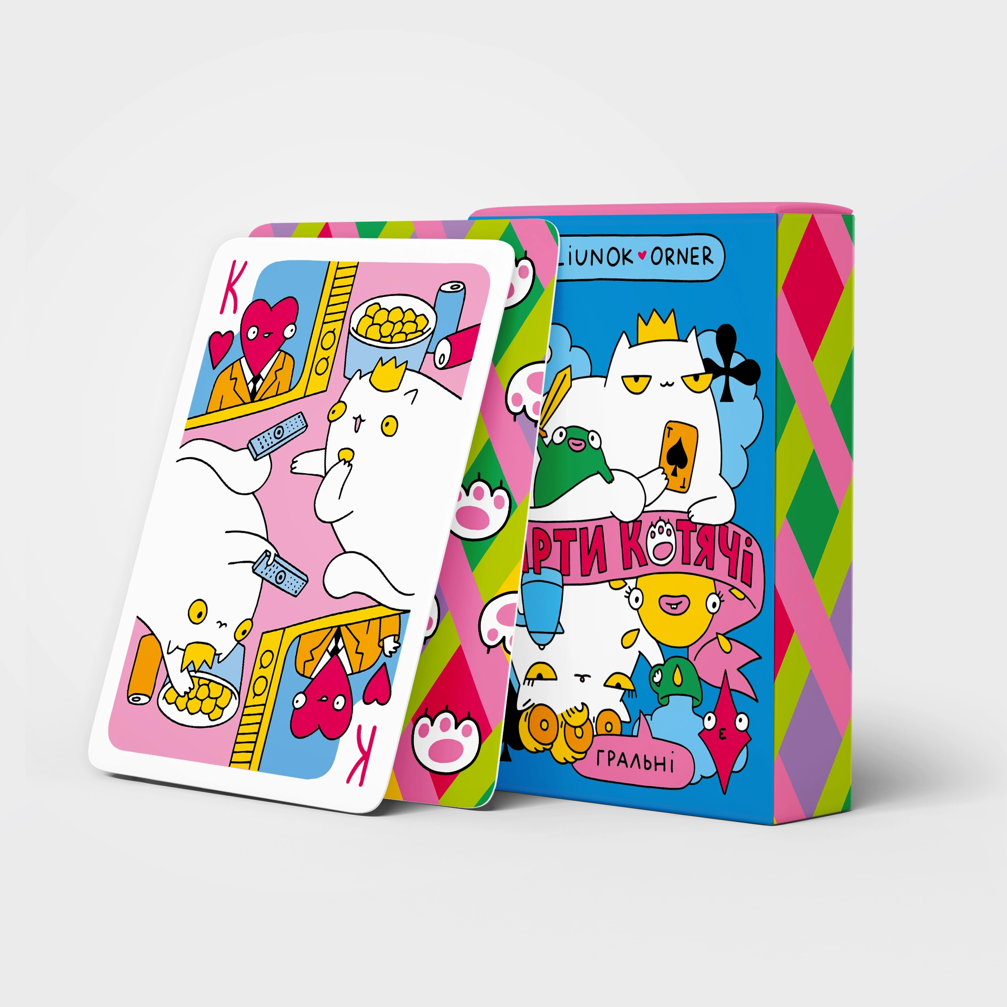 Настольная игра Игральные карты кошачьи Maliunok, бренду ORNER, для 2-12 гравців - 3 - KUBIX 