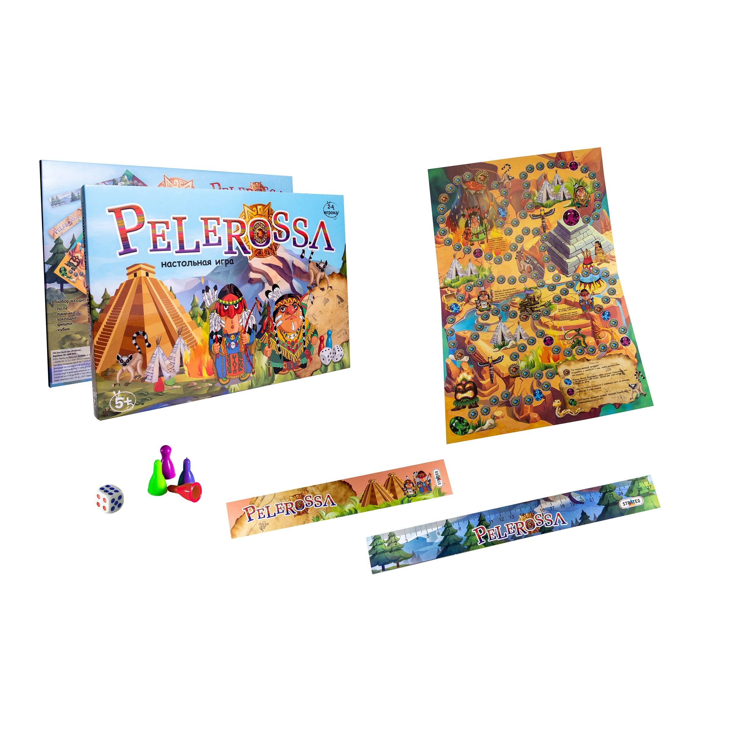 Настольная игра Pelerossa (РУ), бренду Strateg, для 2-4 гравців, час гри < 30мин. - 3 - KUBIX 
