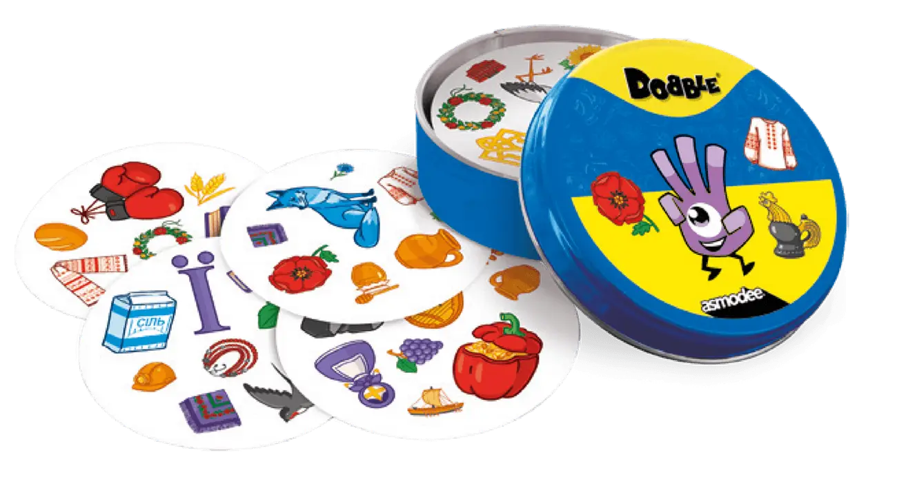 Настільна гра Доббл Україна (Dobble Ukraine), бренду Ігромаг, для 2-8 гравців, час гри < 30хв. - 3 - KUBIX 