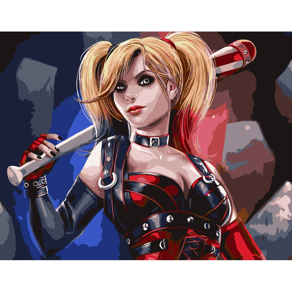 Картина по номерам Харли Квинн (40х50 см), бренду Strateg - KUBIX