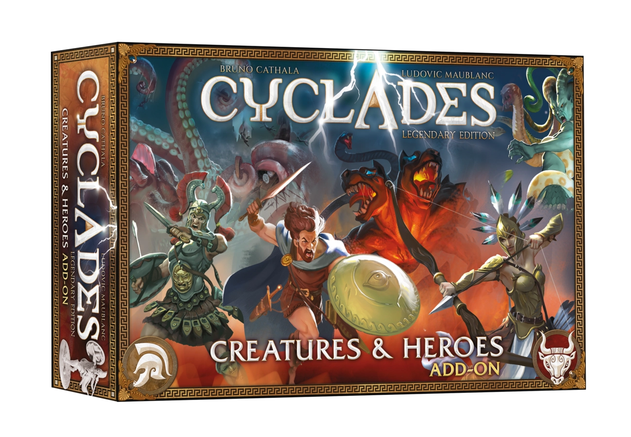 Настільна гра Кіклади. Легендарне видання. Монстри і герої (Cyclades: Creatures & Heroes), бренду Geekach Games, для 2-6 гравців, час гри > 60хв. - KUBIX