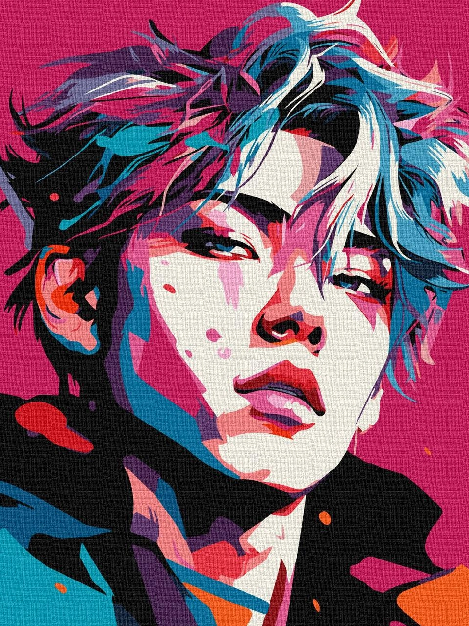 Картина по номерам K-pop, BTS Ким Тэхен (BTS) (30х40 см), бренду Идейка - KUBIX