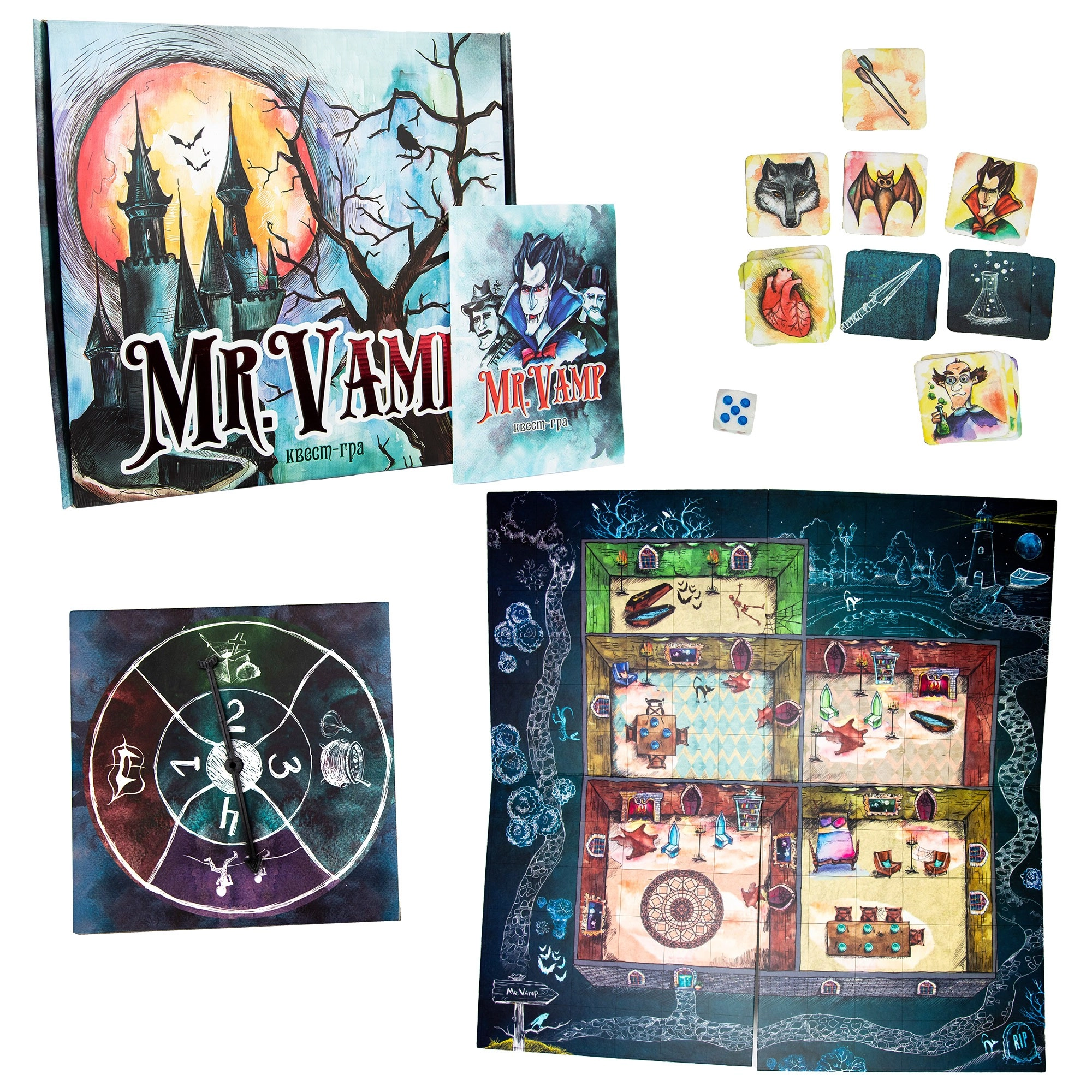 Настольная игра Мистер Вамп (Mr.Vamp), бренду Strateg, для 2-6 гравців, час гри < 30мин. - 2 - KUBIX 