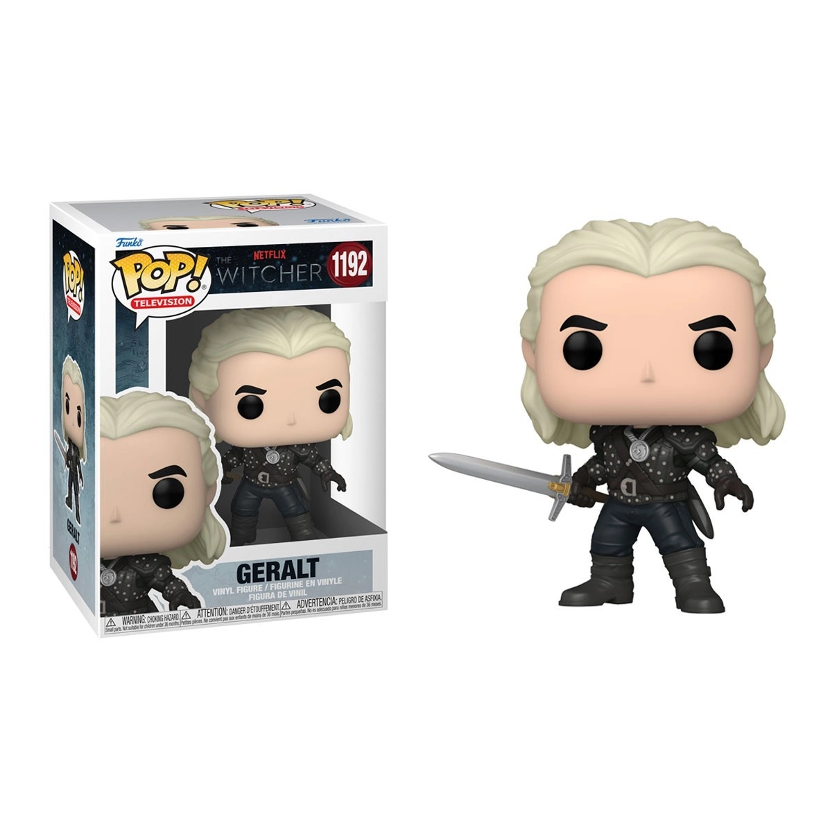 Игровая фигурка FUNKO POP! ГЕРАЛЬТ (Geralt) Witcher: #1192, бренду Funko - 3 - KUBIX 