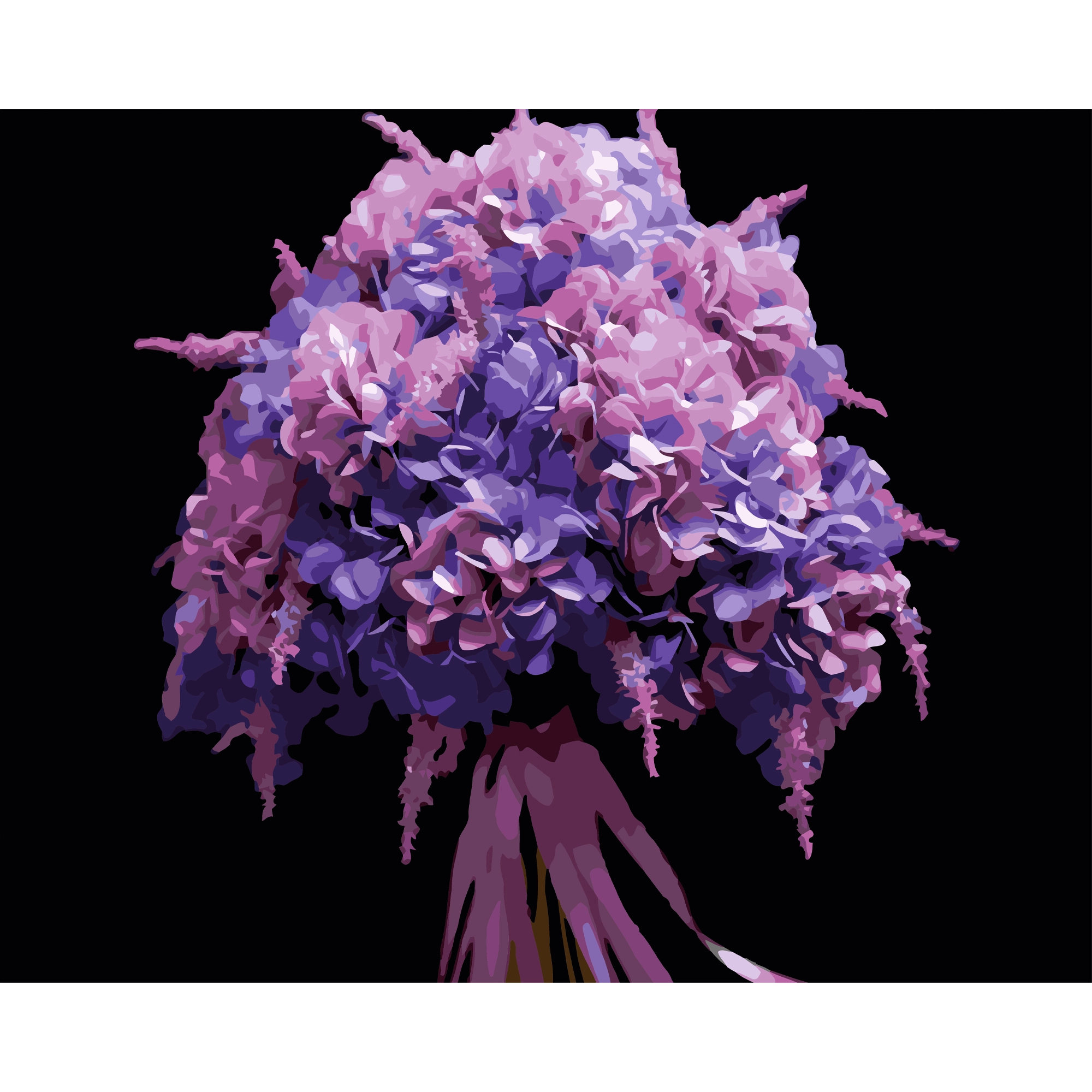 Картина по номерам Розовая глициния (40х50 см), бренду Strateg - KUBIX