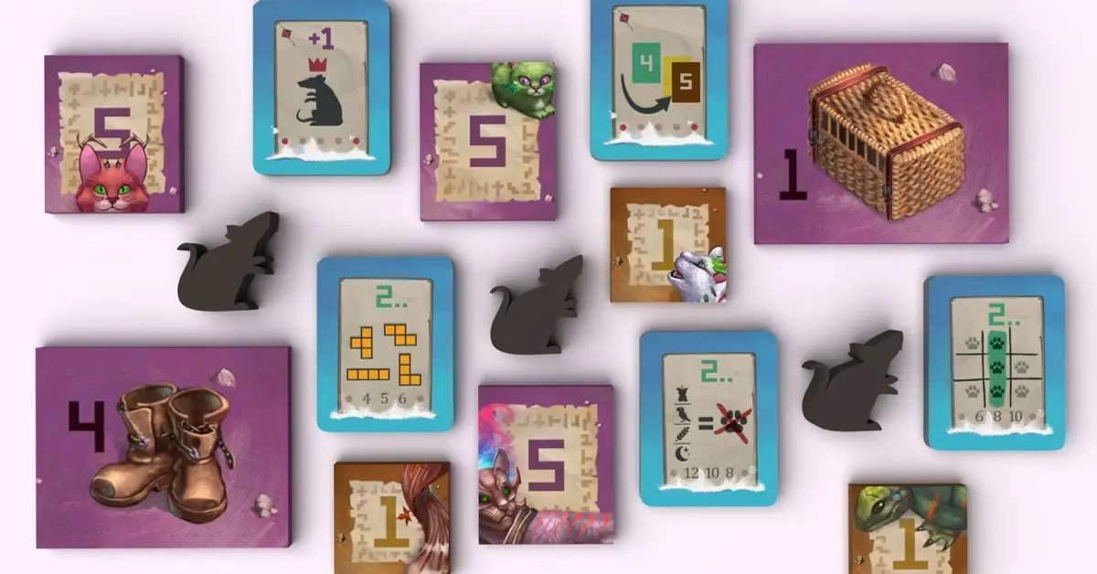 Настольная игра Остров кошек: Котята и звёрышки (The Isle of Cats: Kittens + Beasts), бренду Geekach Games, для 1-6 гравців, час гри < 30мин. - 3 - KUBIX 
