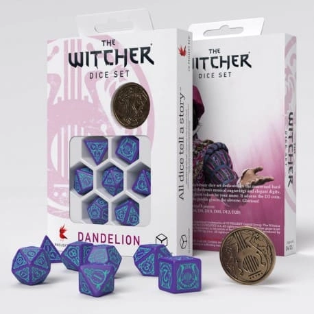 Набор кубиков The Witcher Dice Set. Dandelion - Полвека поэзии Dice Set - KUBIX