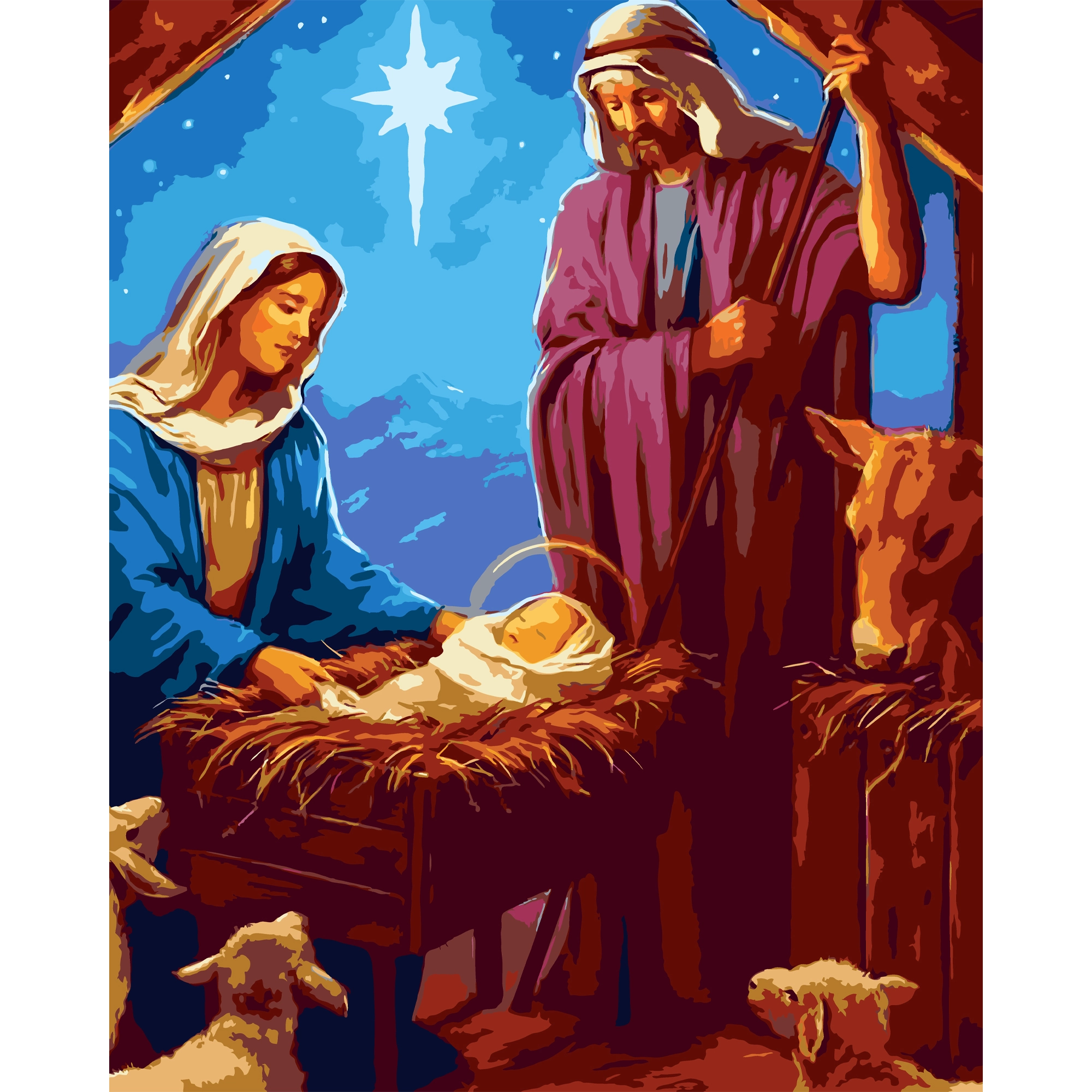 Картина за номерами Свята ніч (40х50 см), бренду Strateg - KUBIX