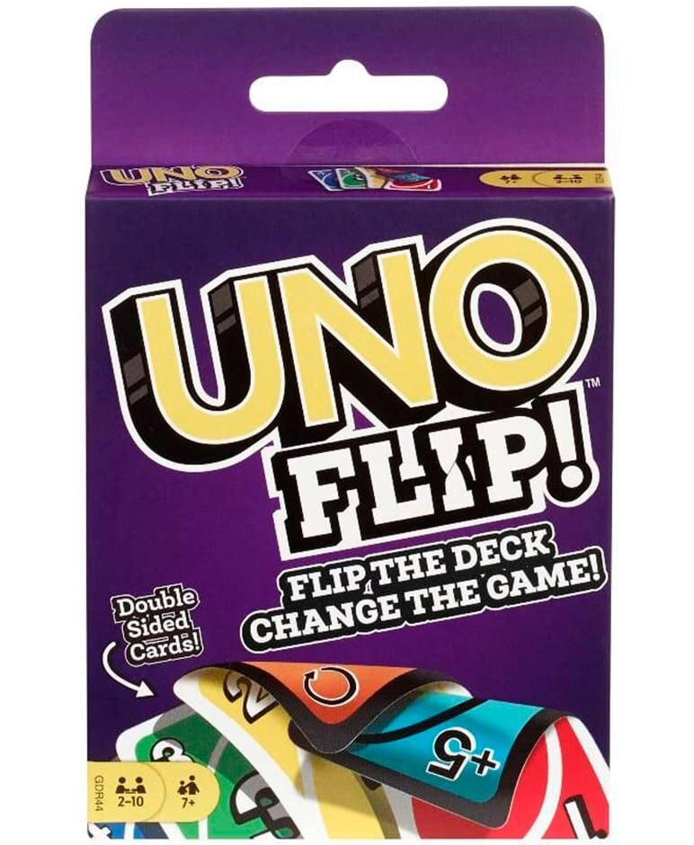Настільна гра UNO Flip! (Уно Подвійна гра), бренду Mattel, для 2-10 гравців, час гри < 30хв. - KUBIX