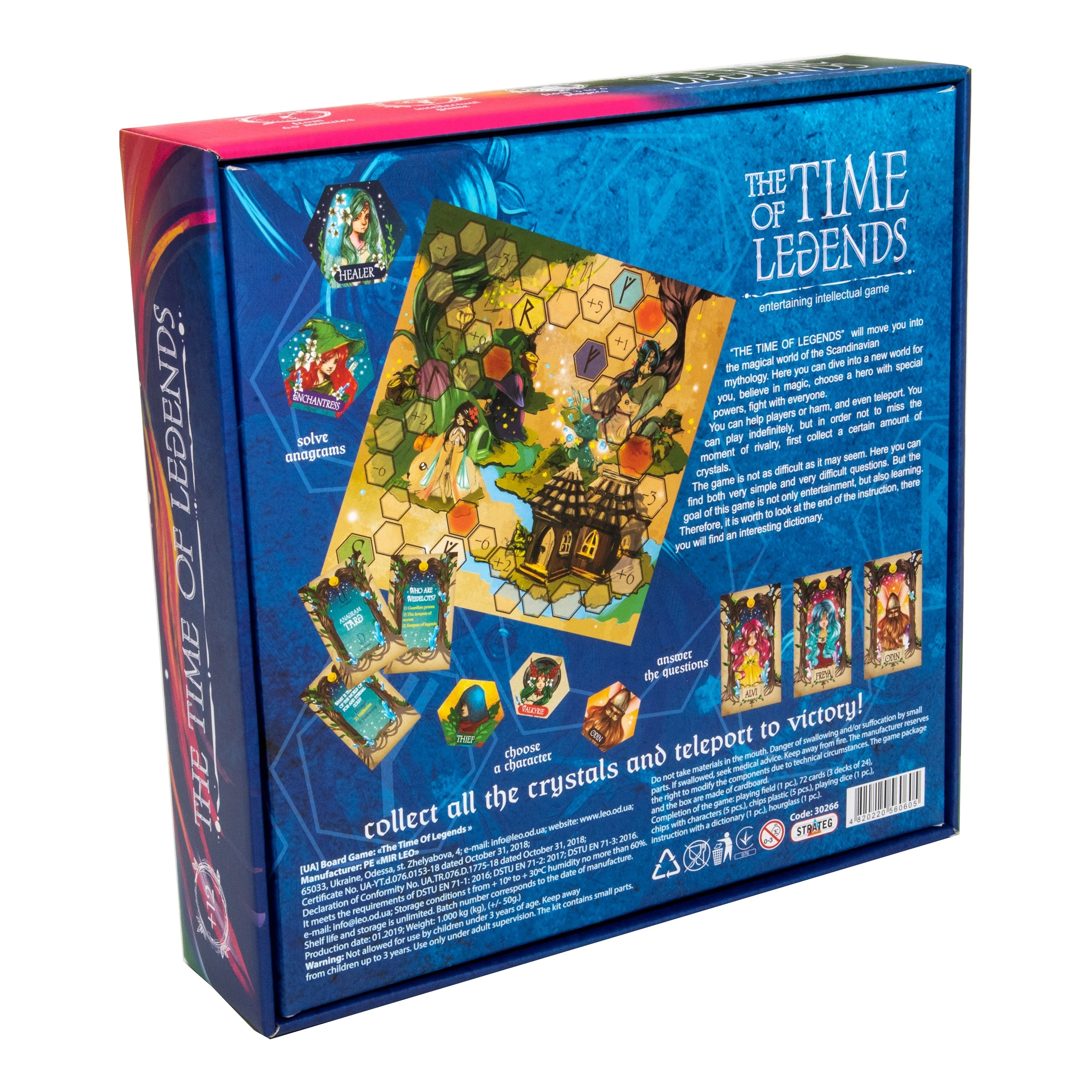 Настольная игра Время легенд (The time of legends) (EN), бренду Strateg, для 2-6 гравців, час гри < 30мин. - 2 - KUBIX 