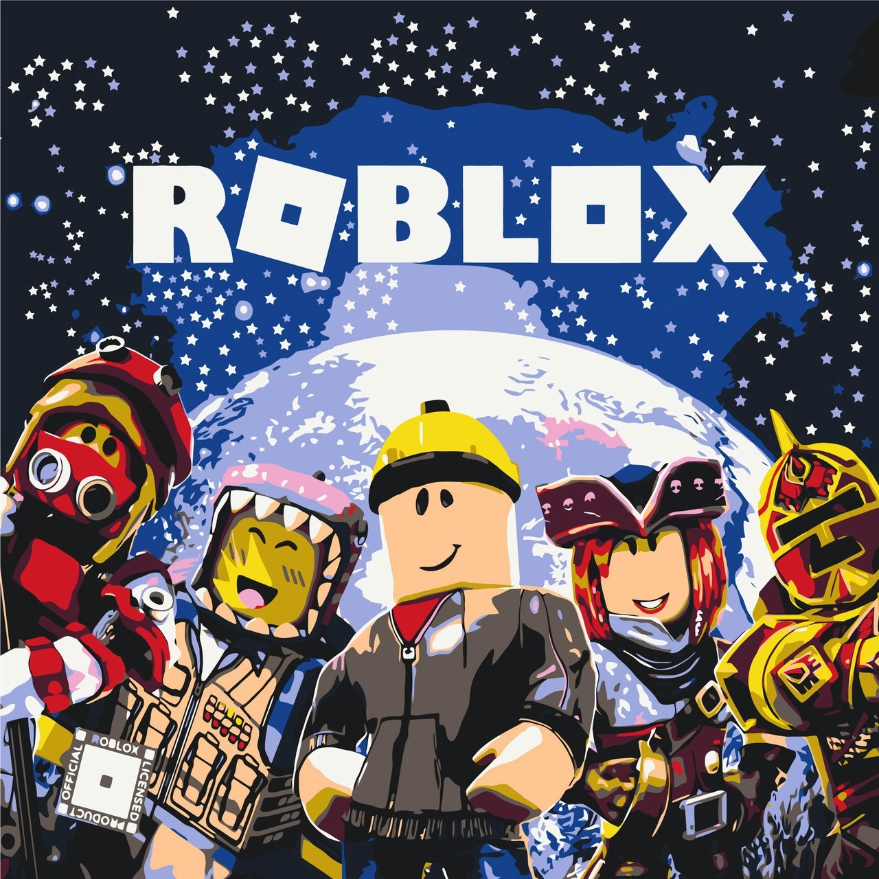 Картина по номерам Roblox работа (Роблокс) (30х30 см), бренду Origami - KUBIX
