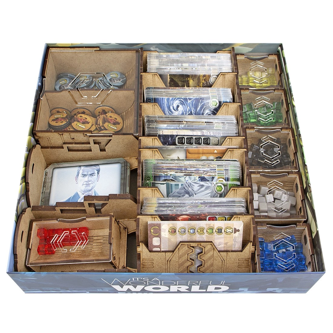 Органайзер для настільної гри Цей Дивовижний Світ (Organizer for boardgame It's a Wonderful World), бренду Tower Rex - KUBIX