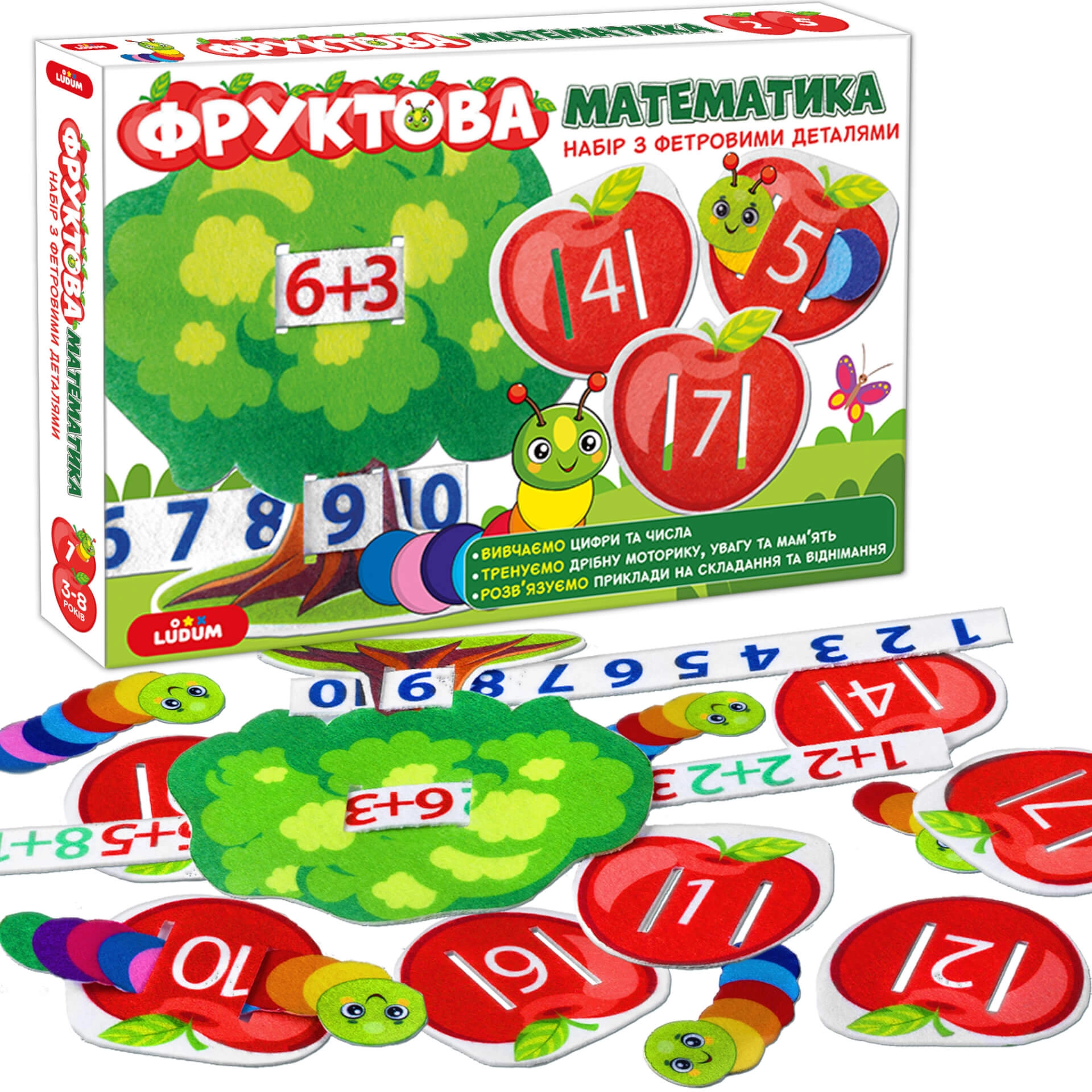 Настільна гра Фруктова математика, бренду Ludum (Magdum), для 1-1 гравців - 2 - KUBIX 
