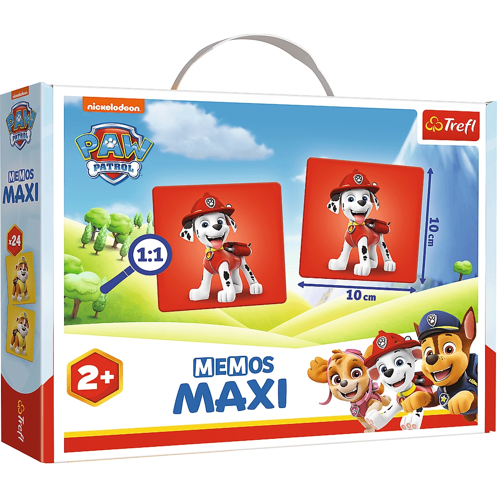 Настільна гра Мемос MAXI Щенячий патруль (Memos Maxi Paw Patrol), бренду Trefl, для 1-2 гравців - KUBIX