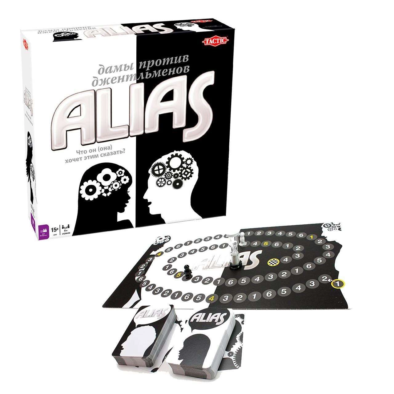 Настольная игра АЛИАС Мужчины против женщин (Alias: Women vs. Men) Элиас, бренду Tactic, для 4-12 гравців, час гри < 60мин. - 2 - KUBIX 