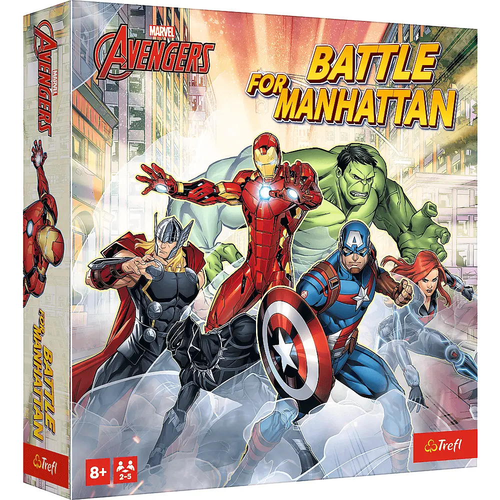 Настольная игра Мстители: Битва за Манхэттен (Marvel Avengers: Battle for Manhattan), бренду Trefl, для 2-5 гравців, час гри < 30мин. - KUBIX