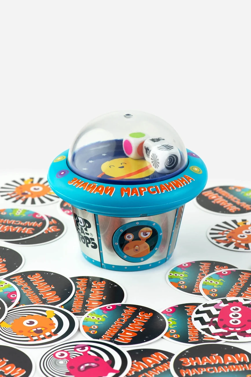 Настільна гра Pop-A-Tops: Знайди марсіанина (Match-A-Martian), бренду Fun Games Shop, для 2-8 гравців, час гри < 30хв. - 3 - KUBIX 