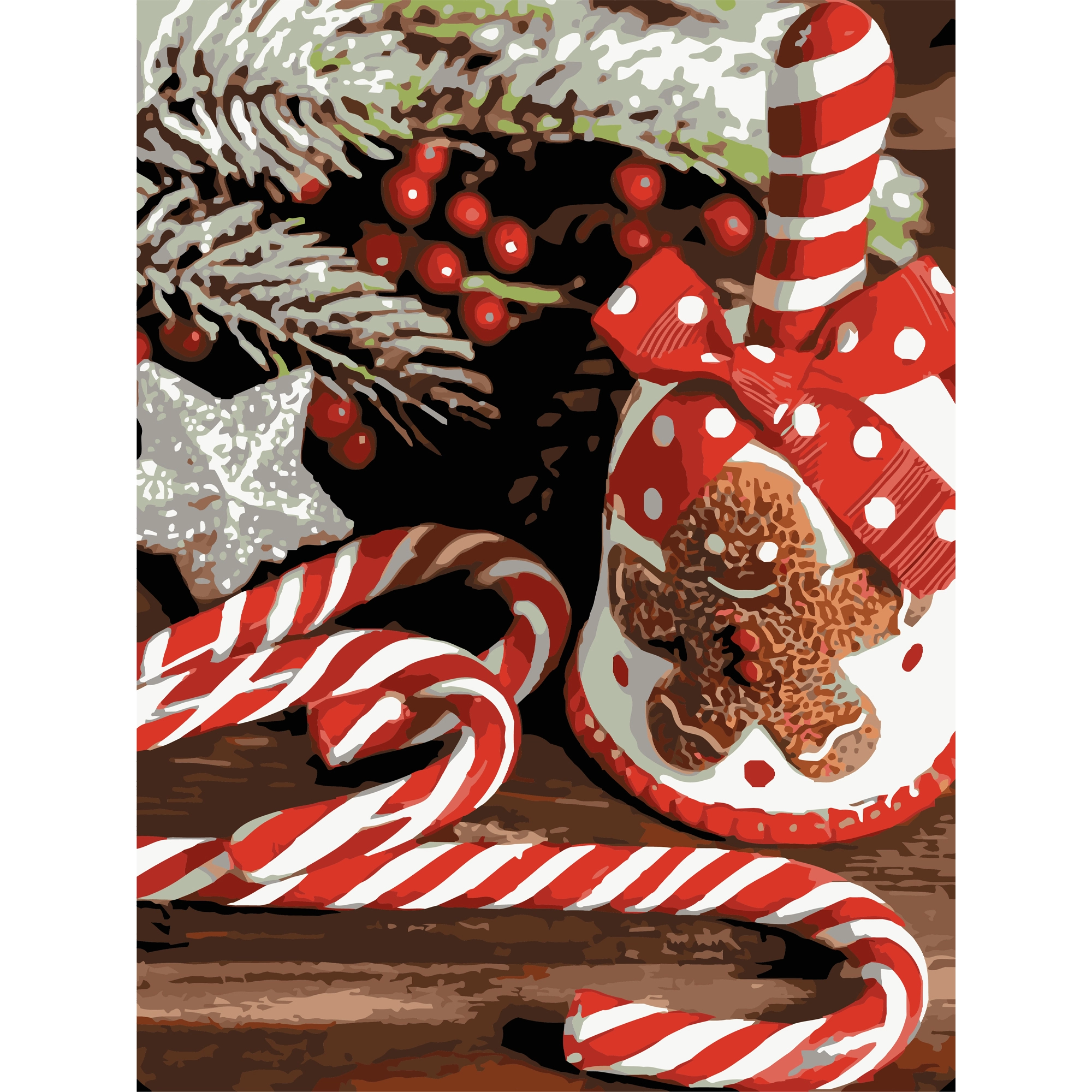 Картина за номерами Різдвяний дзвіночок (30х40 см), бренду Strateg - KUBIX