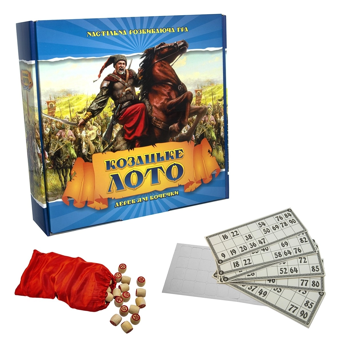 Настольная игра Лото Козацкое с деревянными бочонками, бренду Strateg, для 2-12 гравців, час гри < 30мин. - 2 - KUBIX 