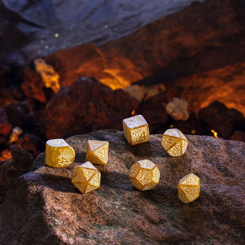Набор кубиков Dwarven Gold Modern Dice Set - 2 - KUBIX 