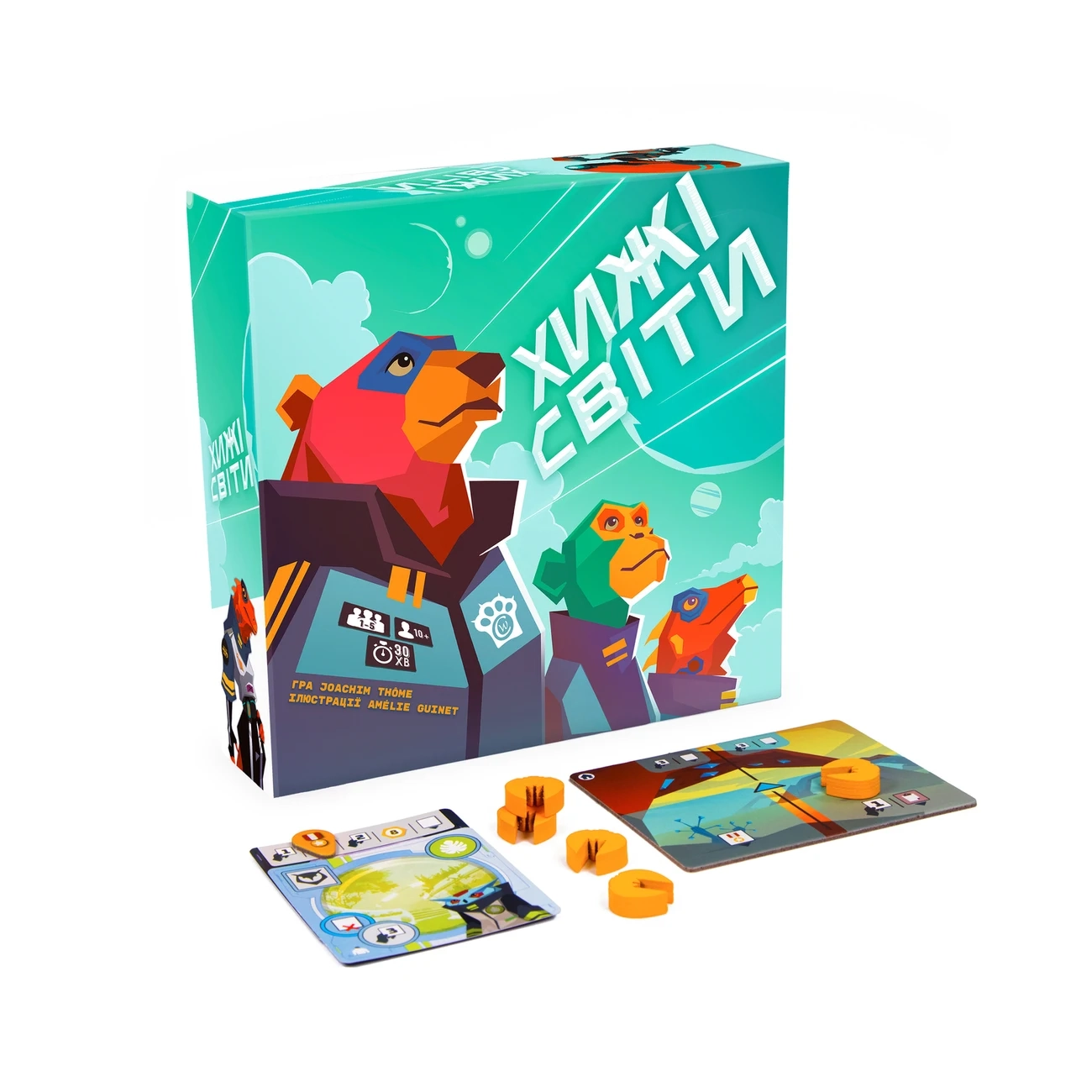 Настольная игра Хищные миры (Wild Space), бренду Woodcat, для 1-5 гравців, час гри < 30мин. - 3 - KUBIX 