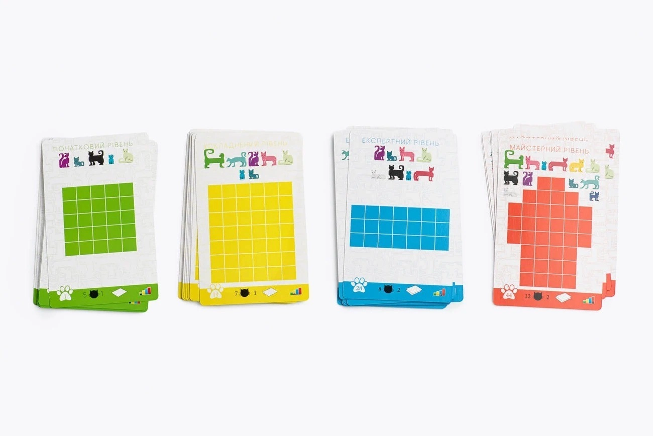 Настольная игра Кошачья стая. Игра-головоломка (Cat Stax), бренду Fun Games Shop, для 1-4 гравців, час гри < 30мин. - 3 - KUBIX 