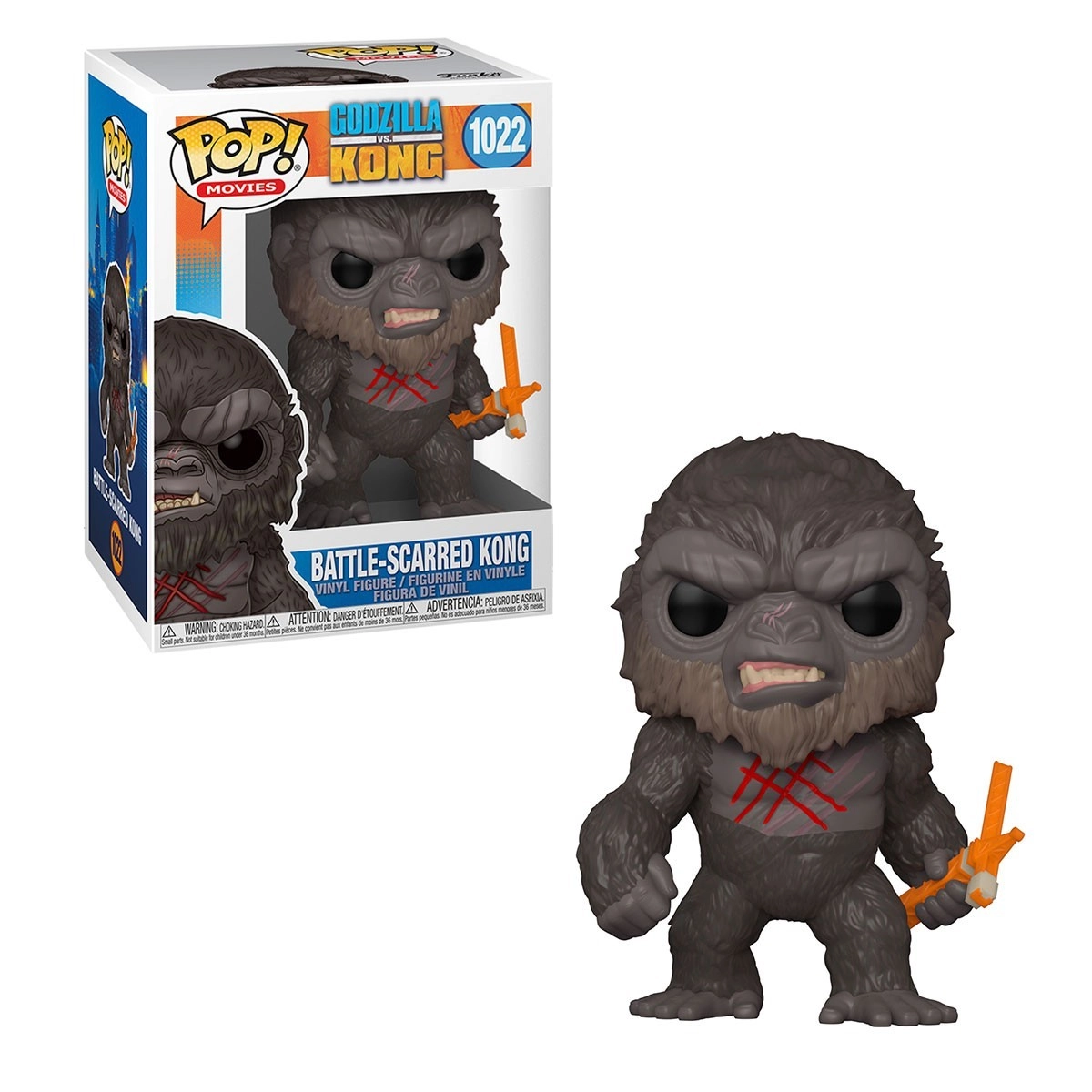Ігрова фігурка FUNKO POP! КОНГ ЗІ ШРАМАМИ (Kong) Godzilla vs Kong #1022, бренду Funko - 2 - KUBIX 