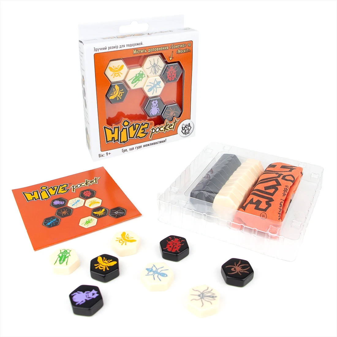 Настольная игра Вулик: Карманный (Hive Pocket), бренду Gen42, для 2-2 гравців, час гри < 30мин. - 4 - KUBIX 